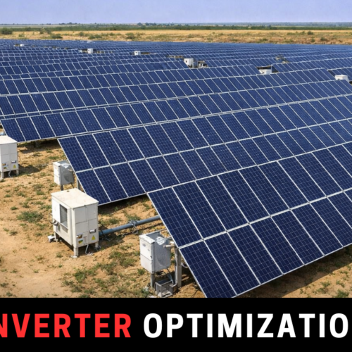 Solar power plant aerial view in Gujarat