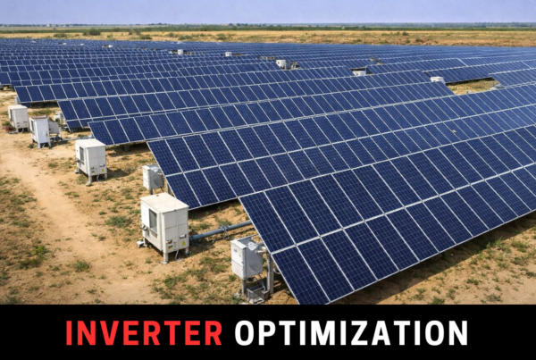 Solar power plant aerial view in Gujarat