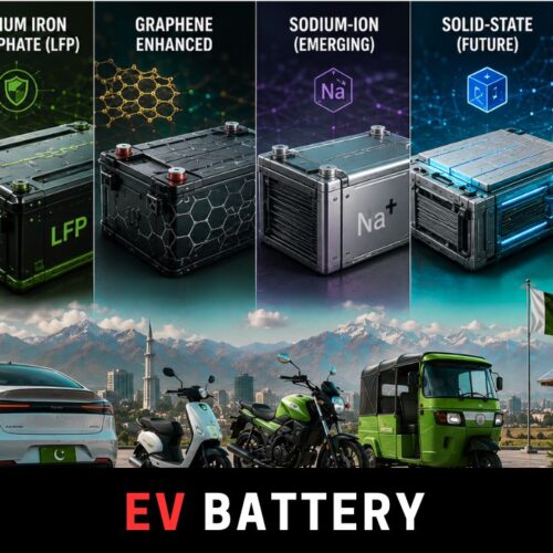 Comparison of EV battery technologies including LFP, lithium-ion, graphene and sodium-ion systems for Pakistan’s electric vehicle market
