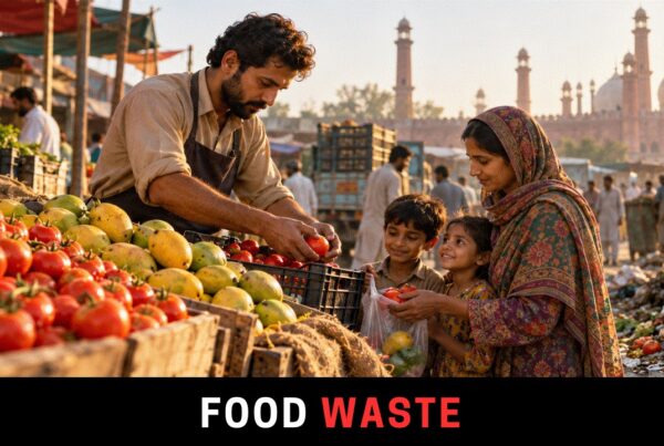Lahore produce vendor saving edible fruit as Pakistan marks the International Day of Awareness of Food Loss and Waste